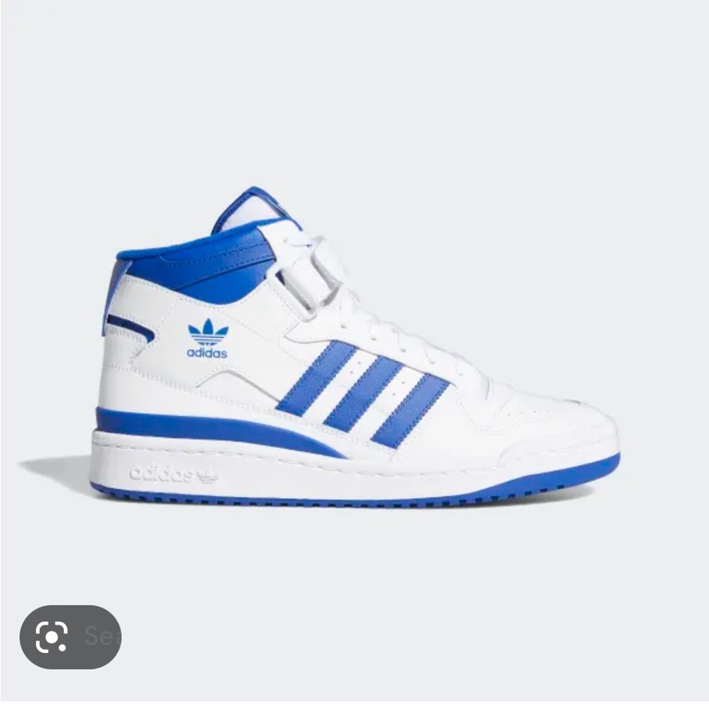 Adidas forum mid blue shoes